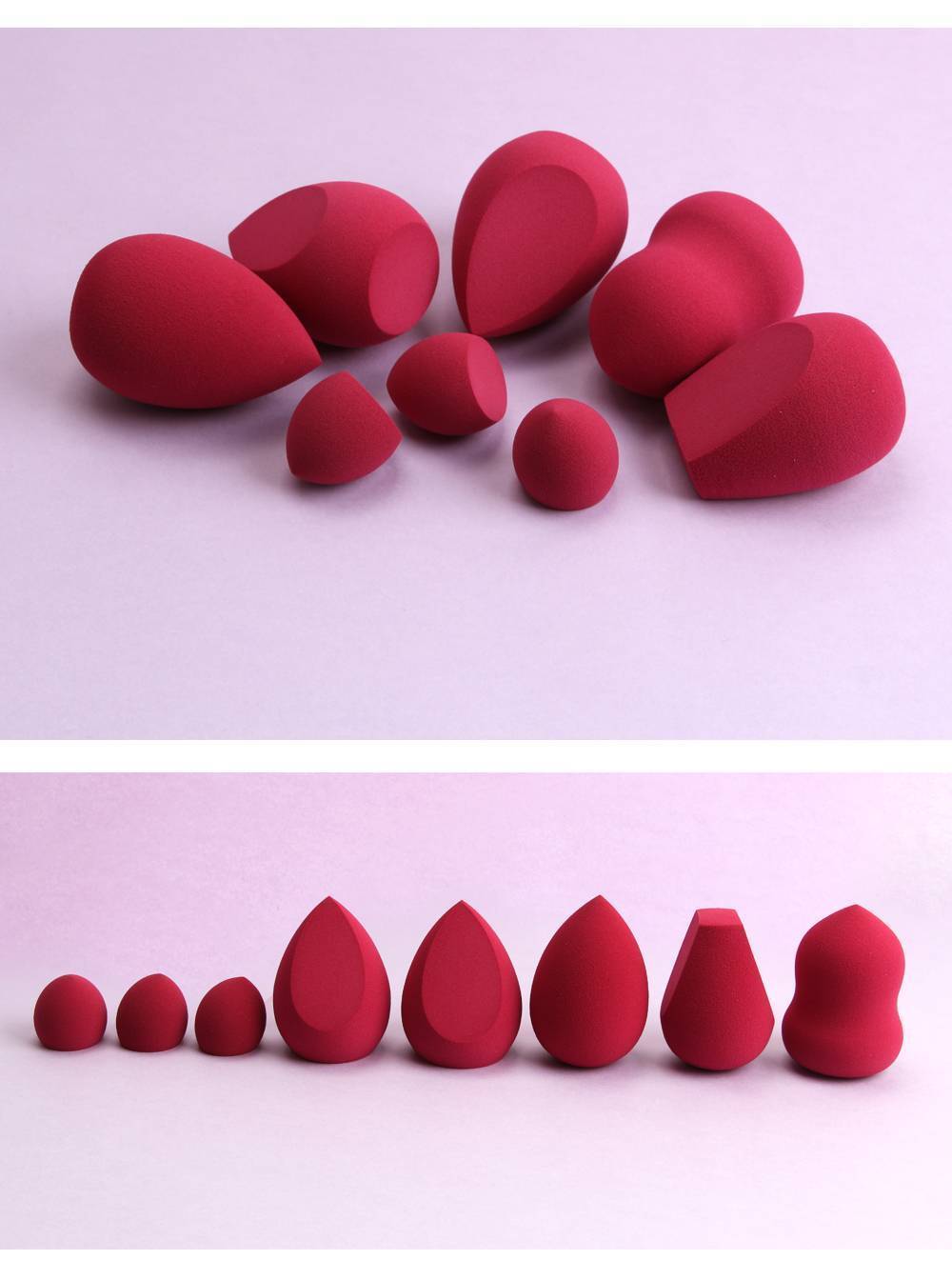 MAANGE 8PCS MAKEUP SPONGE WITH A BOX RED Image 1
