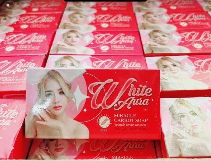 White Aura Miracle Carrot Soap (160g) - Thailand