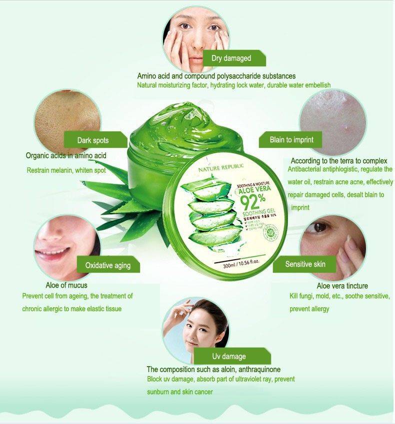 Aloe Vera 92% Soothing Gel - 300ml Image 2