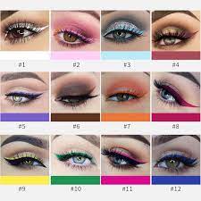 HANDAIYAN 12PCS Liquid Eyeliner Colourful Waterproof Matte Eye Cosmetics Shadow Eyeliner Image 2