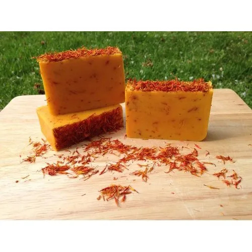 Handmade Saffron Soap-90gm Image 1