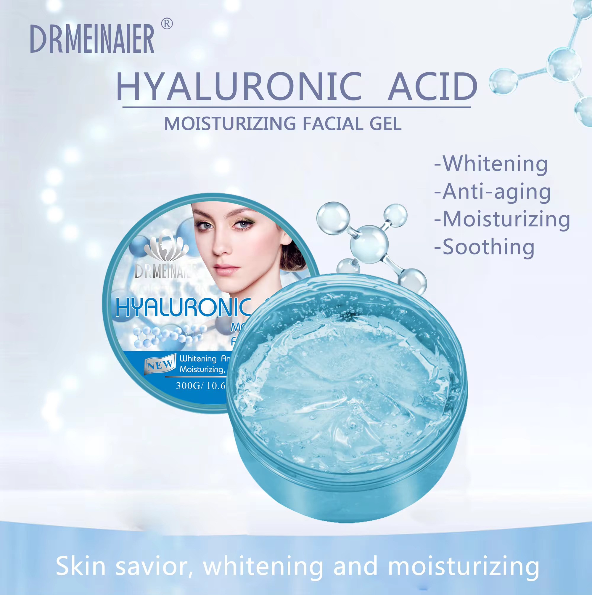 DRMEINAIER HYALUARONIC ACID MOISTURIZING FACIAL GEL - 300g Image 1